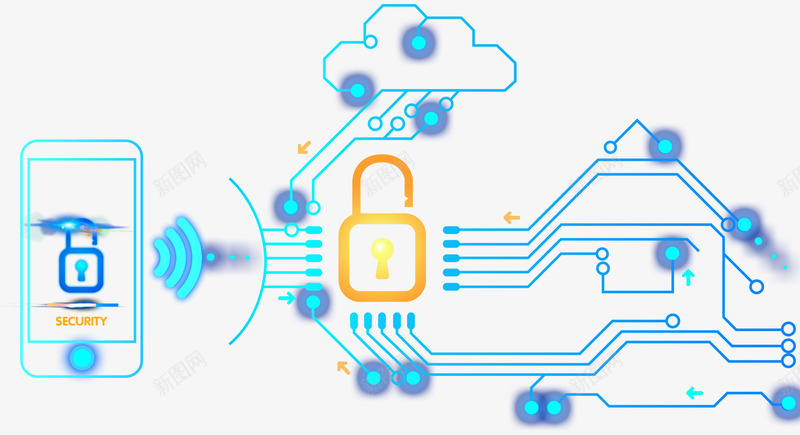 科技安全线路图png免抠素材_88icon https://88icon.com 云 互联网 安全 安全线路 科技 科技线路 线路图 装饰图案