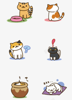 四只小猫矢量图素材