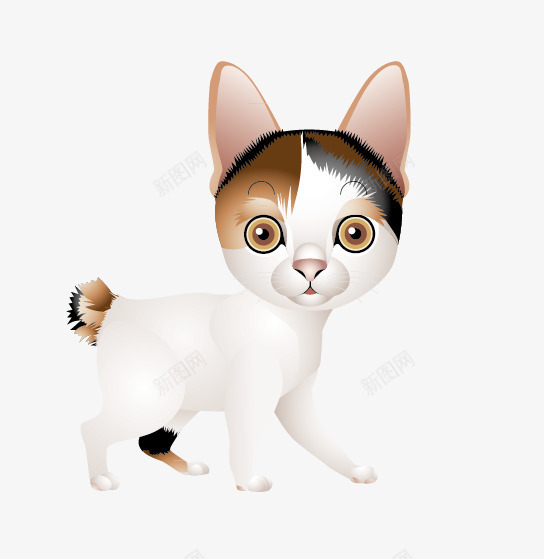 白猫png免抠素材_88icon https://88icon.com 动物 卡通 可爱小猫 猫咪 花猫