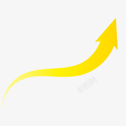 简约箭头创意黄色游动箭头矢量图高清图片