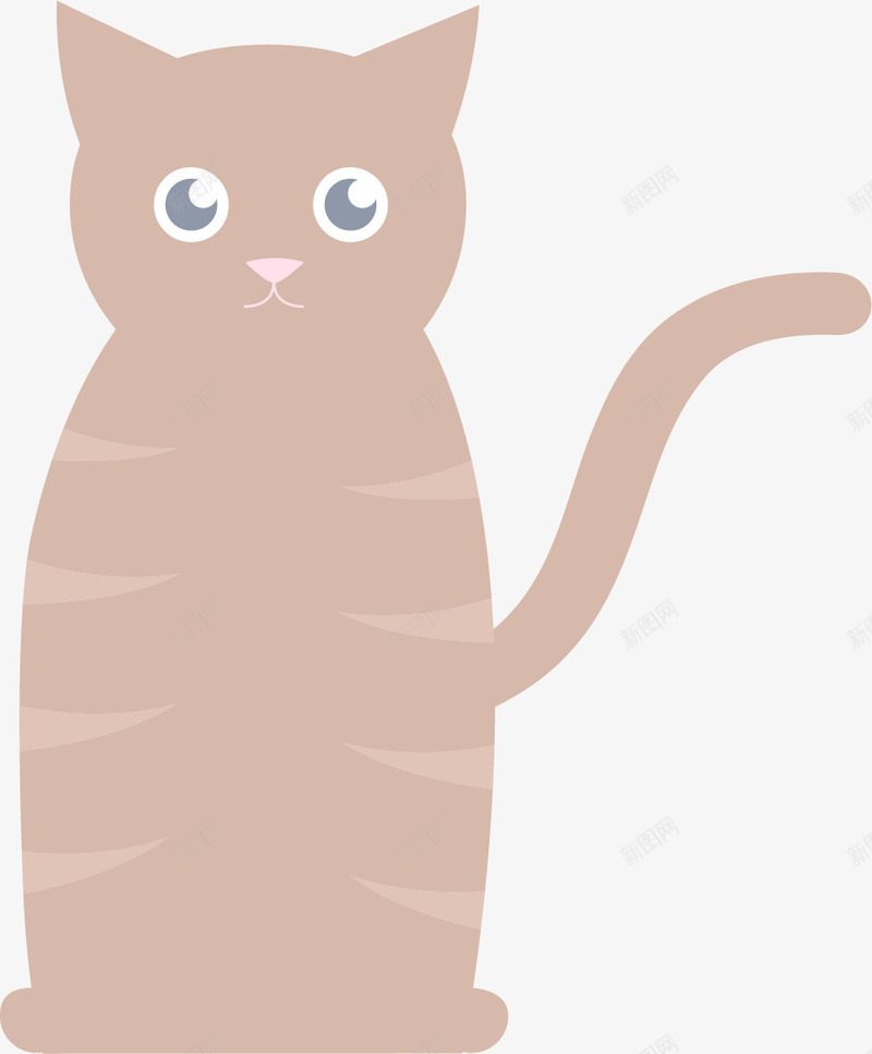 粉色小猫矢量图ai免抠素材_88icon https://88icon.com 卡通猫咪 小猫 猫咪 猫咪手绘 猫咪简笔画 简笔猫咪 粉色 矢量图