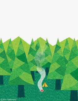 卡通创意风景插画素材