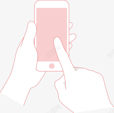 手指点击手机屏幕图标图标