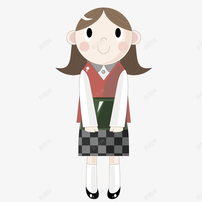 红色衣服学生女生矢量图ai免抠素材_88icon https://88icon.com 女生 学生 红色 衣服 矢量图