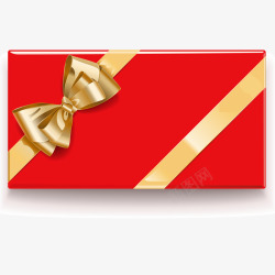 金色礼品盒红色礼盒插画矢量图高清图片