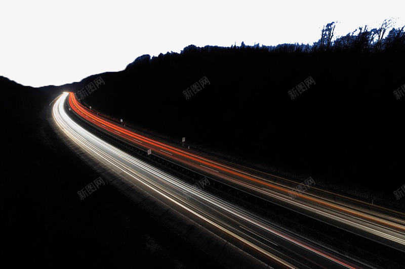 夜空下蜿蜒的公路png免抠素材_88icon https://88icon.com 光效 光速 公路 夜晚 效果素材 科技光速 蜿蜒 速度 速度光