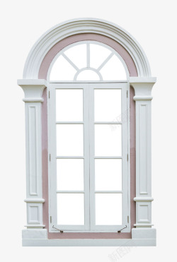 拱形双开窗户欧式窗户高清图片
