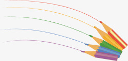色铅笔创意矢量图高清图片