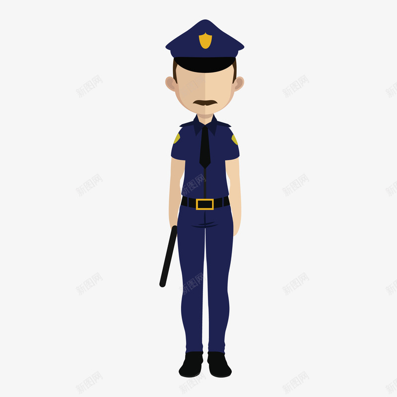 巡警扁平化矢量图eps免抠素材_88icon https://88icon.com 扁平化 扁平化人物 扁平化服装 扁平化站姿 扁平化风格 男人 职业 警察 矢量图