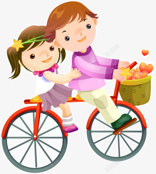 骑自行车的情侣png免抠素材_88icon https://88icon.com 七夕 卡通 情人节 情侣 爱情 男孩骑自行车载女孩 自行车