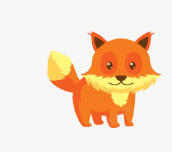 红色小狐狸矢量图素材