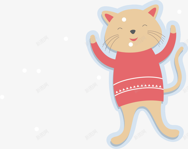 微笑的小猫咪矢量图ai免抠素材_88icon https://88icon.com 动物 卡通手绘 可爱 图案 宠物 小猫咪 微笑 水彩 矢量图