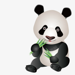 吃竹子熊猫素材