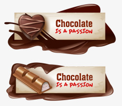 巧克力促销标签素材