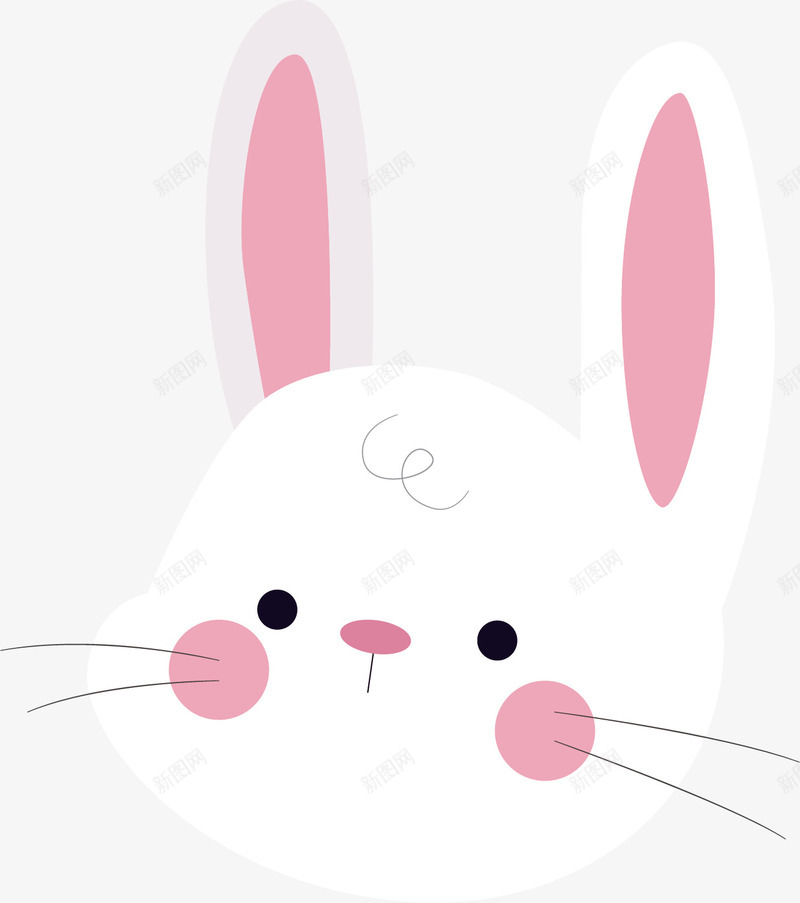 兔子头像矢量图ai免抠素材_88icon https://88icon.com 2023 兔子 兔子简笔画 兔年 动物 动物插画 卡通动物 可爱动物 头像 小动物 矢量图