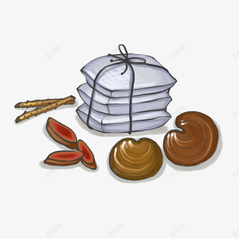 中药药材手绘插画png免抠素材_88icon https://88icon.com 中药药材手绘插画 免抠PNG 医疗 灵芝 草药 药材 药草