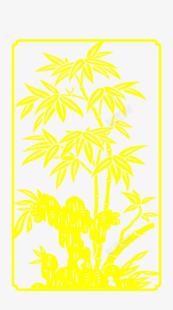 古纹黄色竹子高清图片