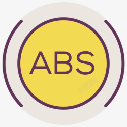 ABS报警服务标志信号警告汽车素材