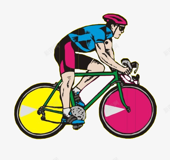 卡通山地自行车比赛png免抠素材_88icon https://88icon.com 公路 山地车 比赛 自行车