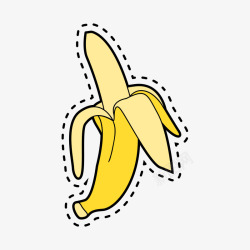 卡通水果香蕉卡纸素材
