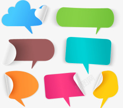 彩色语言气泡素材