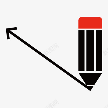 商务办公PPT黑色的铅笔图标图标