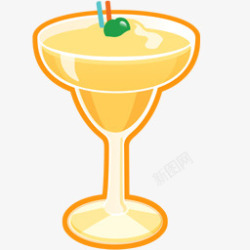 草莓代基里酒插画香蕉代基里酒JuiceCupicons图标高清图片