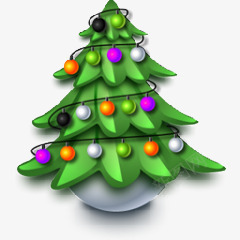 节日彩灯圣诞树彩灯圣诞礼物装饰物图标图标