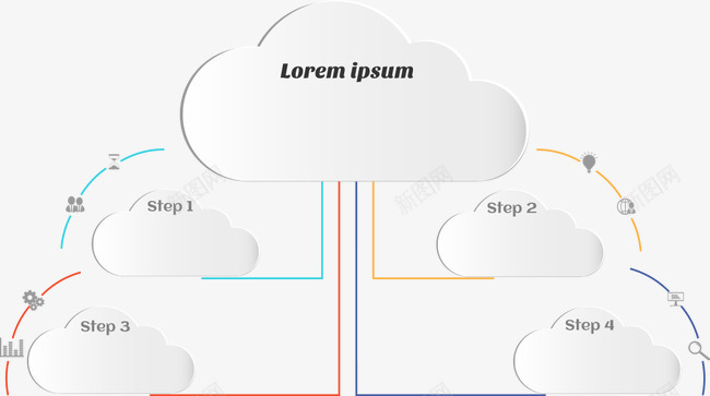 立体云形信息图表png免抠素材_88icon https://88icon.com 云形信息 云服务 立体云形信息图表 立体云服务