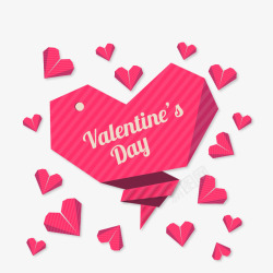 折纸爱心矢量图素材