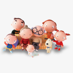 有爱的一家人素材