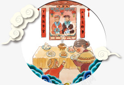 中国风传统祈福拜年素材