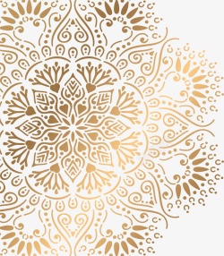 金色宗教镂空花纹矢量图素材
