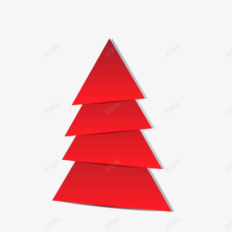折纸圣诞树png免抠素材_88icon https://88icon.com 圣诞折纸风格装饰 红白折纸风格装饰 红白装饰物