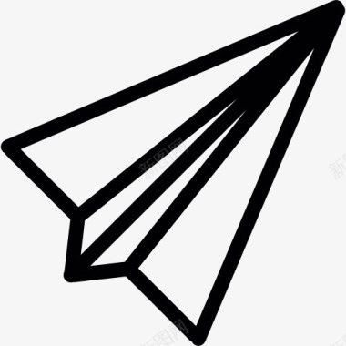 折纸纸飞机顶视图图标图标