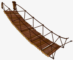 陡峭的木桥素材