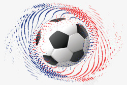 红蓝撞色足球比赛矢量图素材