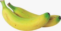 两只黄绿色香蕉素材