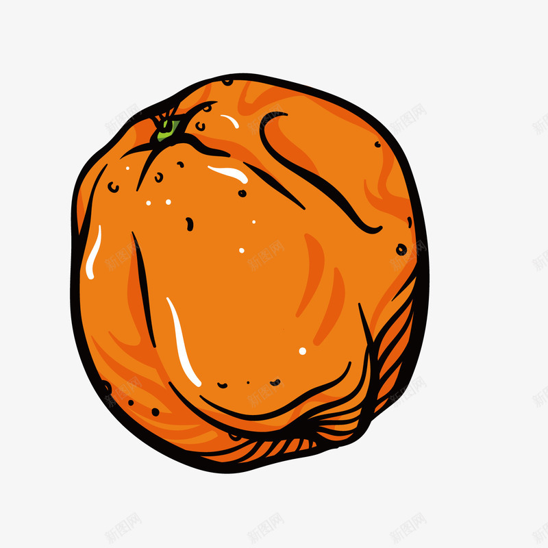橙色手绘线稿橙子卡通插画矢量图ai免抠素材_88icon https://88icon.com 光泽 卡通 手绘 插画 橙色 水果 线稿 质感 矢量图