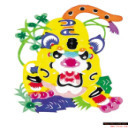 传统节日剪纸中国年贺新春剪纸图标图标