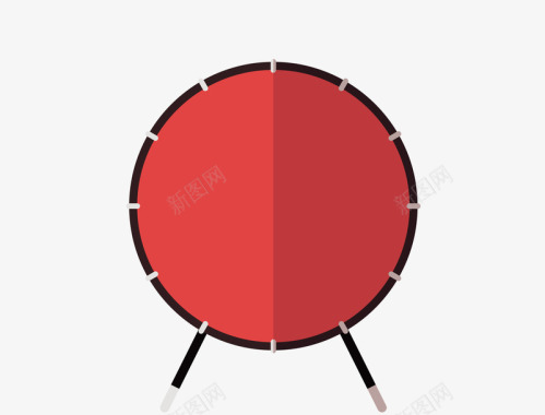 红色大鼓乐器图标图标