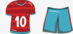 足球比赛运动服套装矢量图素材