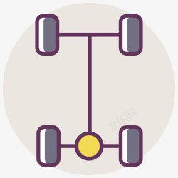 动力传动系统汽车轴平衡车动力传动系统部分服图标高清图片