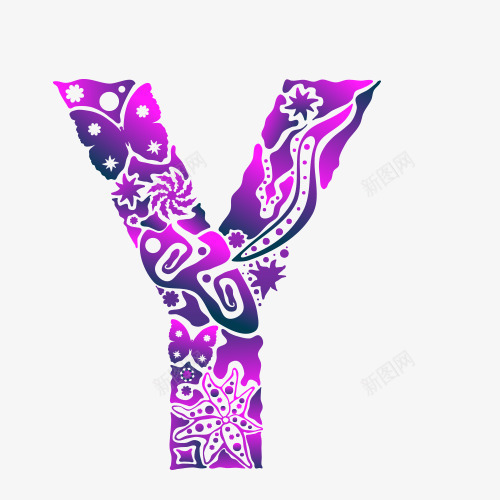 Ypng免抠素材_88icon https://88icon.com 剪纸 字母 镂空