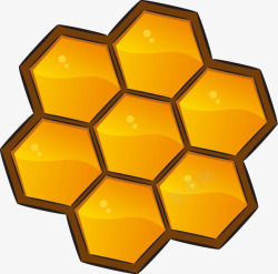 黄色蜜巢蜂蜜图案素材