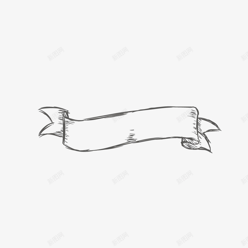 手绘折纸漂浮的丝带png免抠素材_88icon https://88icon.com 丝带 手绘 折纸 漂浮的 简约 艺术设计 黑色