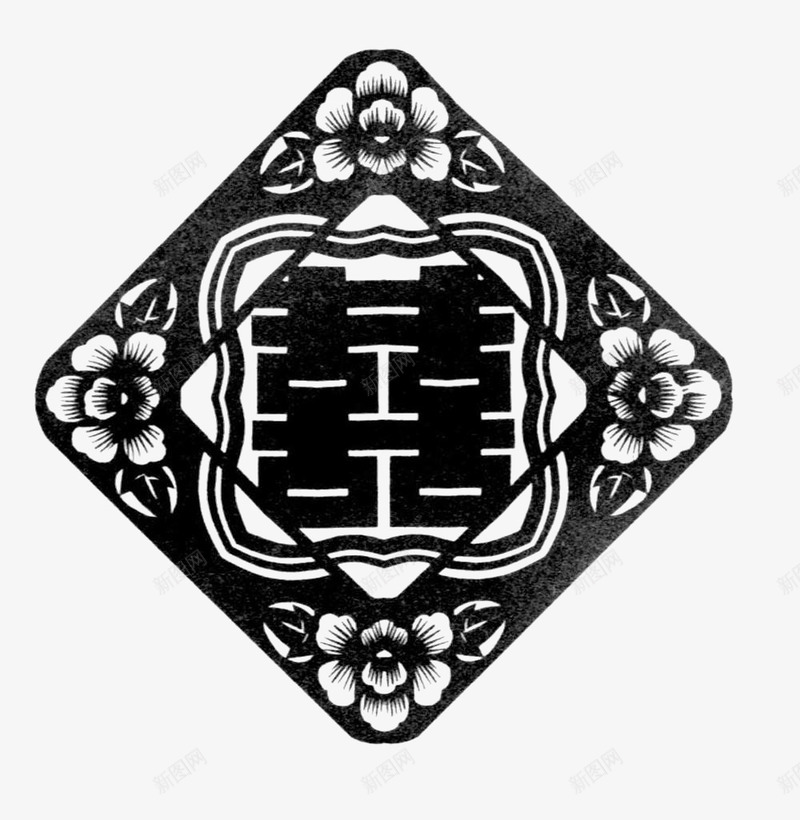 中国风双喜传统文化镂空剪纸png免抠素材_88icon https://88icon.com 中国风 传统文化 剪纸素材 双喜 镂空