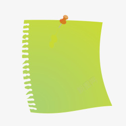 绿色渐变贴纸信纸大头针素材