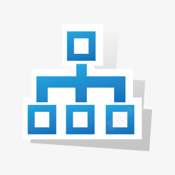 图标分支蓝色文件分支图标贴纸高清图片