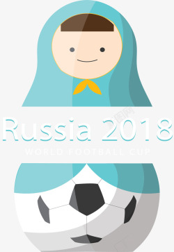 俄罗斯套娃世界杯比赛矢量图素材